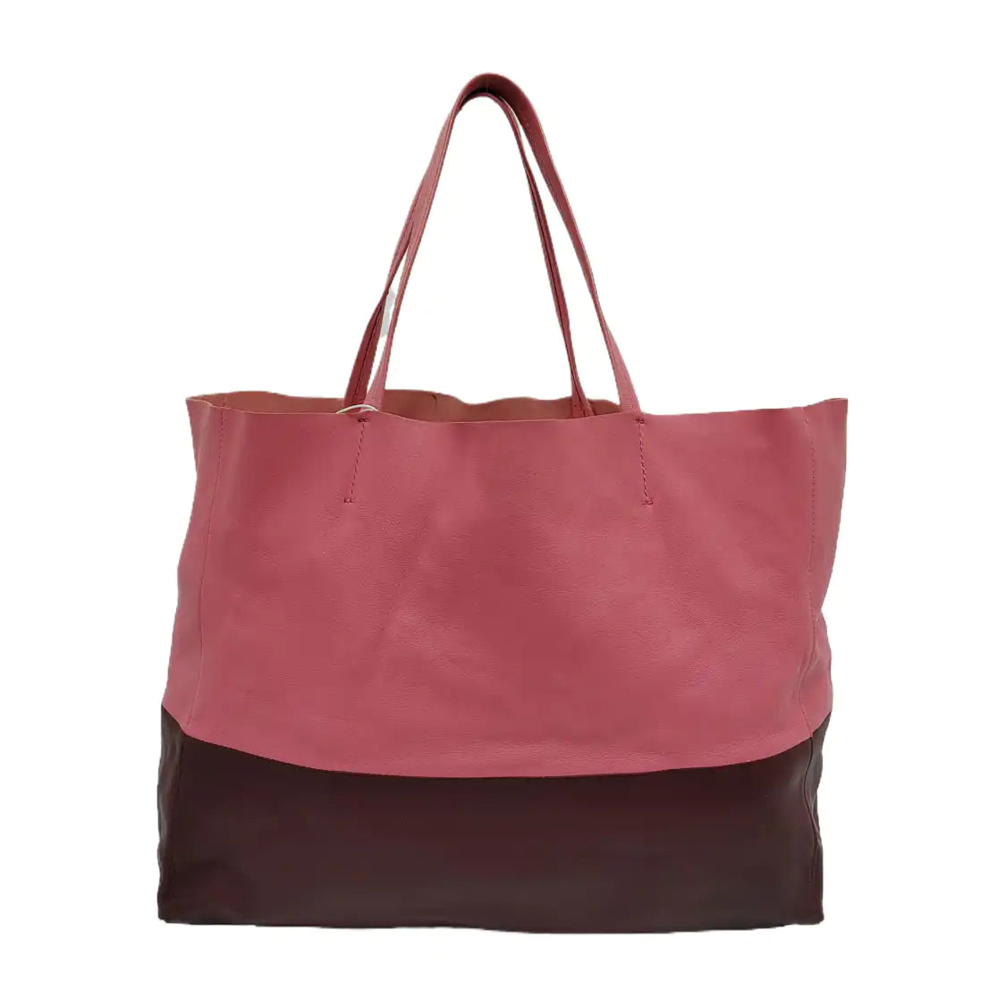 CELINE VERTICAL CABAS Pink Leather Tote Bag Golden hardware-(SKU)-944804714