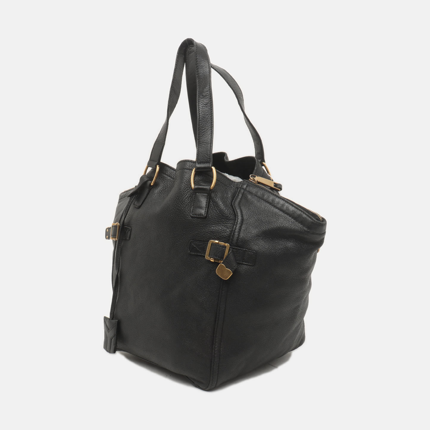YSL DOWNTOWN CABASBlack Leather Single Shoulder Bag-(SKU)-939374057