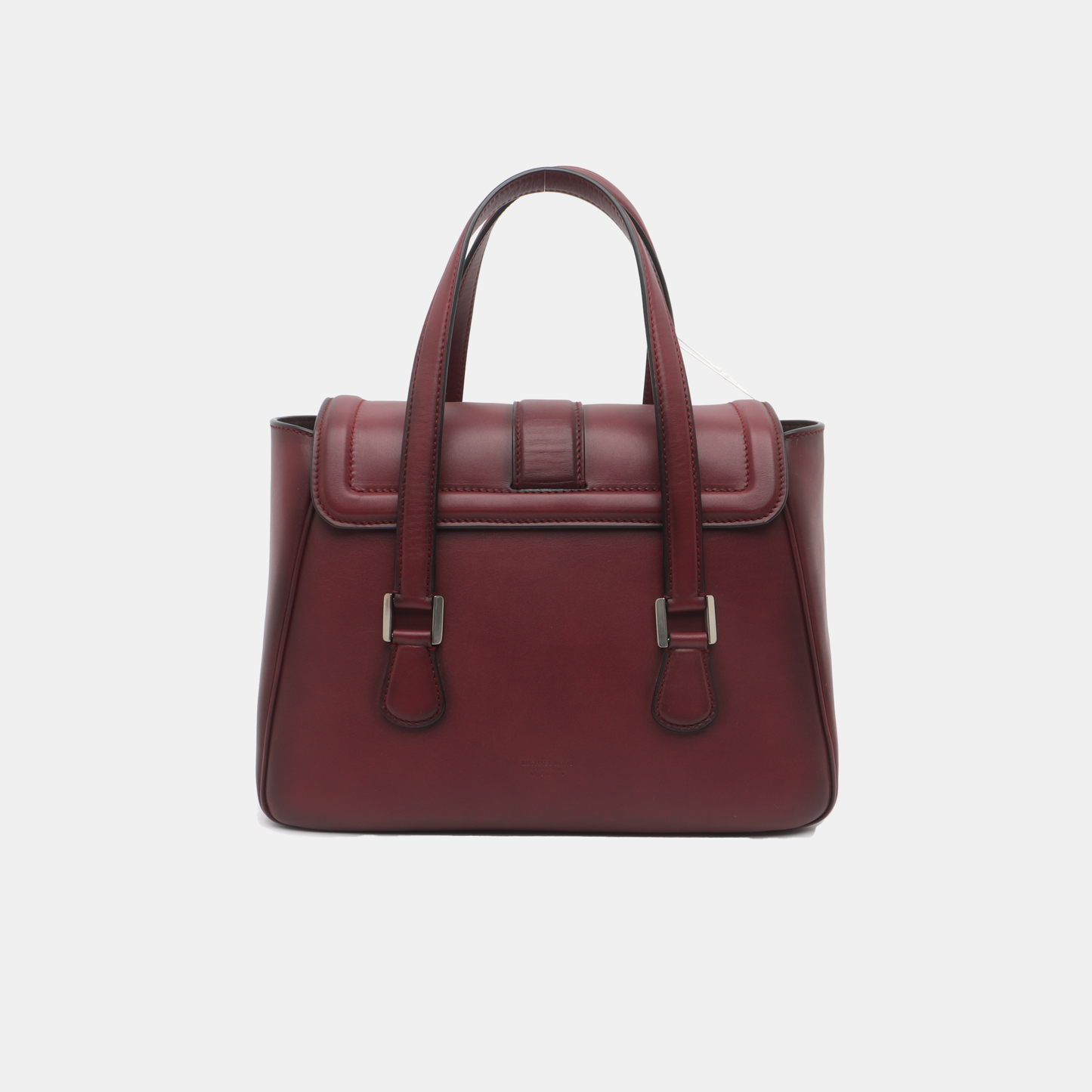 MICHAEL KORS Burgundy Leather Handbag Silver Hardware-(SKU)-937439090