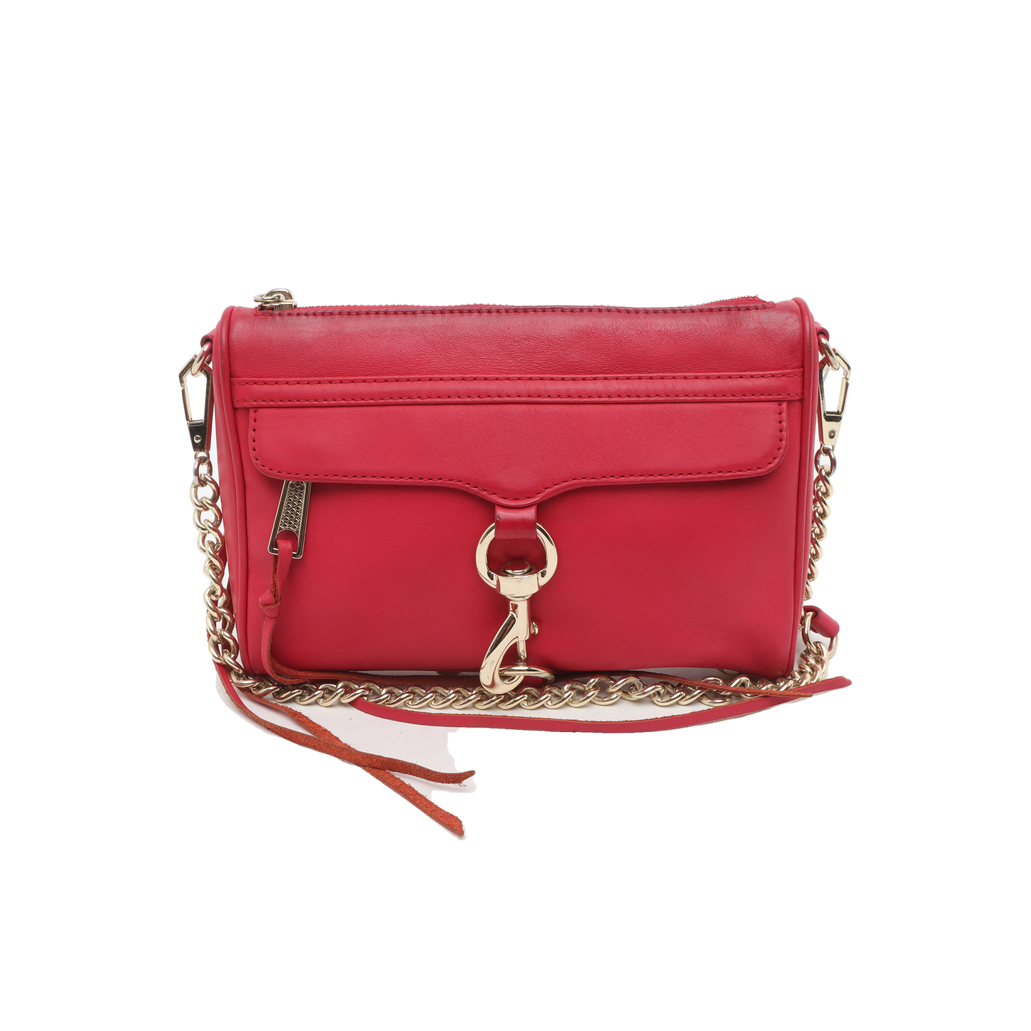 REBECCA MINKOFF M.A.C. Fuchsia Cowhide Single Shoulder Bag Crossbody Golden hardware Removable shoulder strap-(SKU)-935255870