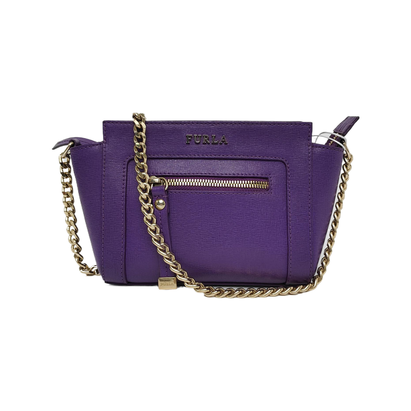 FURLA Purple Leather Sling Bag Crossbody Bag Golden hardware-(SKU)-941286665
