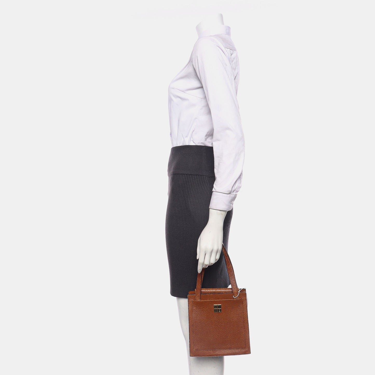 YSL Tote bag Brown Leather Handbag Golden hardware-(SKU)-939231037