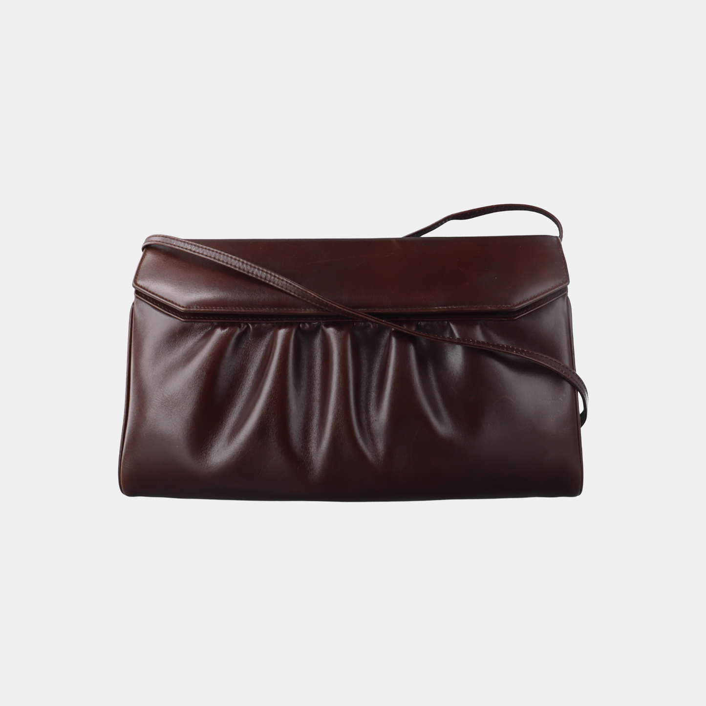 GUCCI Burgundy Leather Single Shoulder Bag Golden hardware Removable shoulder strap-(SKU)-932491489