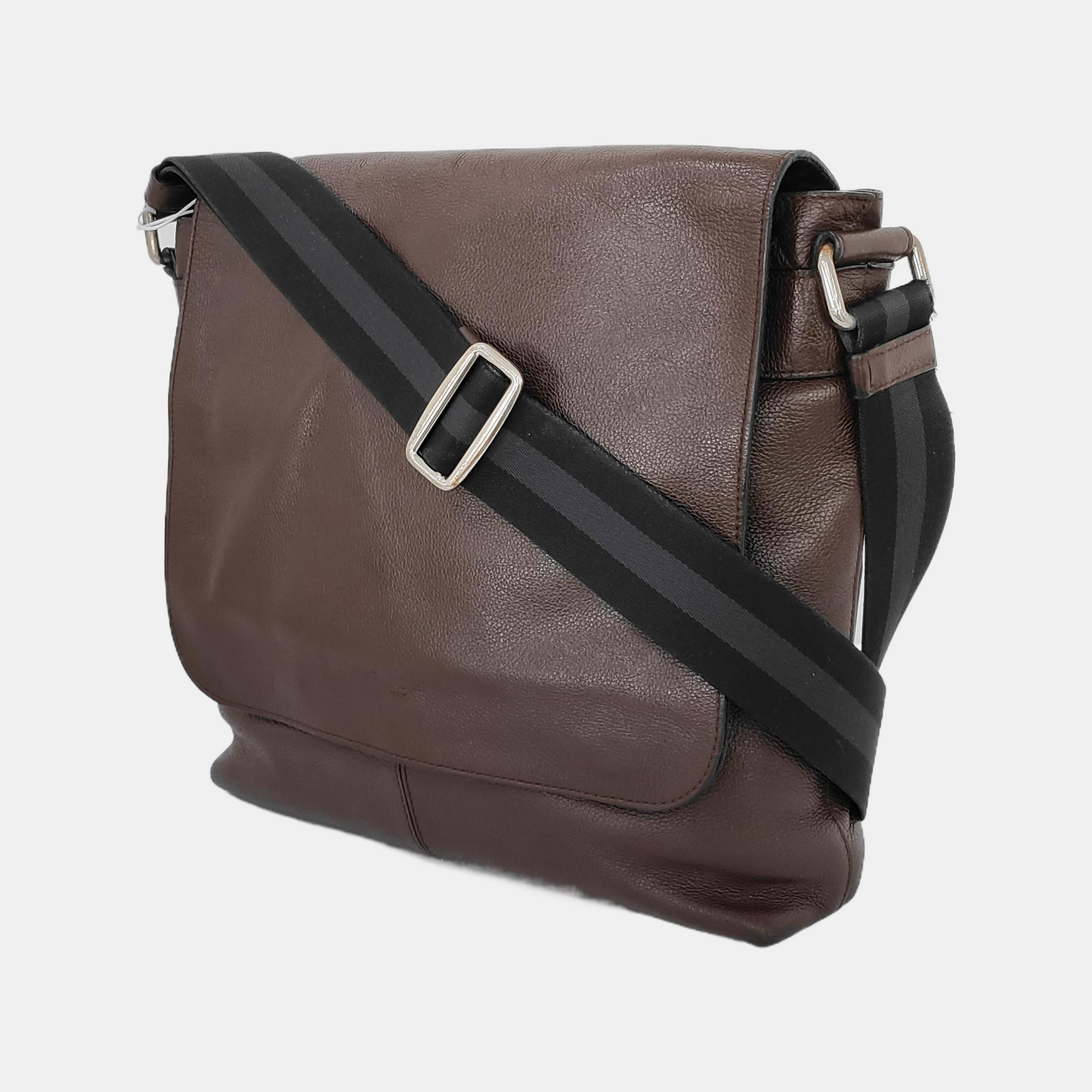 COACH Brown Leather Crossbody Single Shoulder Bag Silver Hardware-(SKU)-943881487