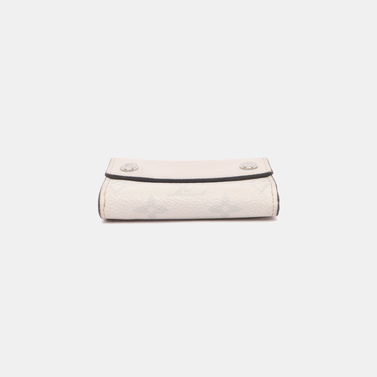LOUIS VUITTON DISCOVERY Grey Coated Canvas Old Money Wallet Silver Hardware-(SKU)-13382678