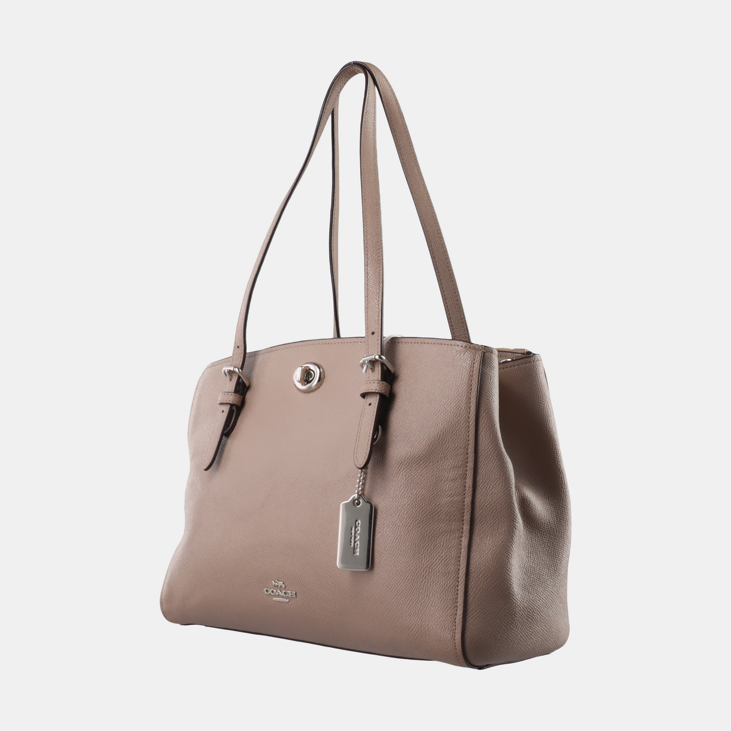 COACH RHYDER Gray Leather Carriage Single Shoulder Handbag Silver Hardware shoulder straps-(SKU)-932590203