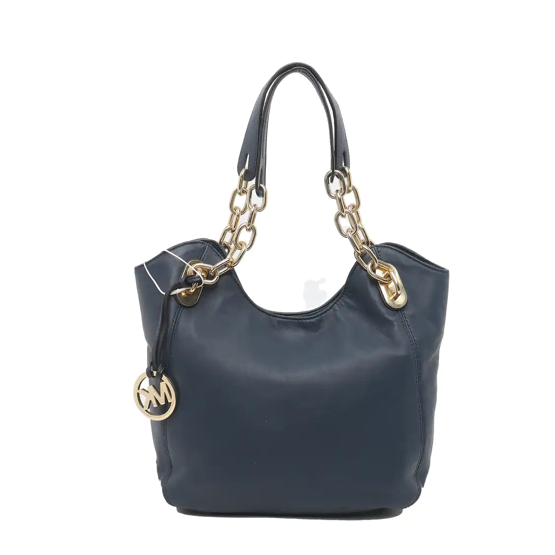 MICHAEL KORS Dark Blue Cowhide Single Shoulder Bag Handbag Golden hardware-(SKU)-928999940