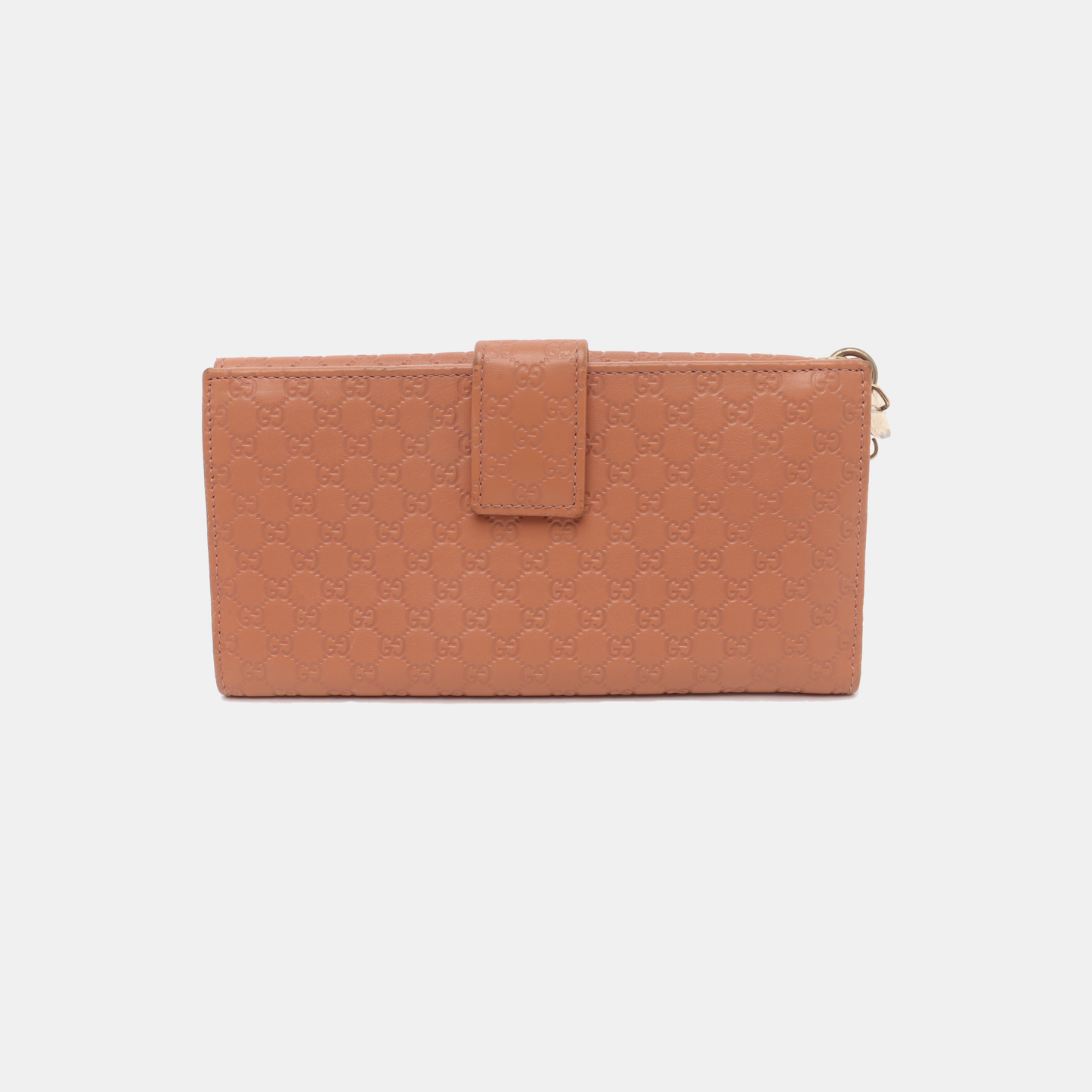 GUCCI Nude Pink Cowhide Monogram Embossed Wallet Golden hardware-(SKU)-933631362