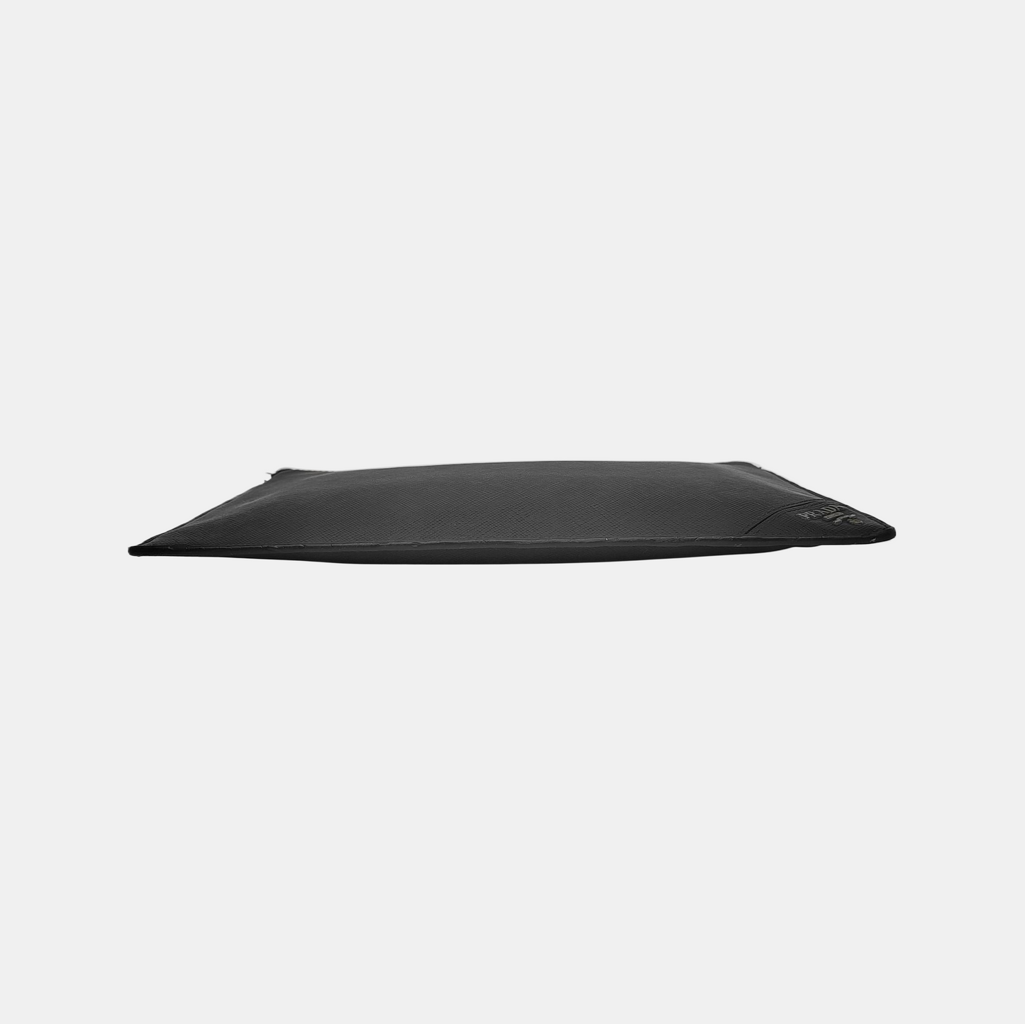 PRADA Black Cowhide Clutch Silver Hardware-(SKU)-942856907