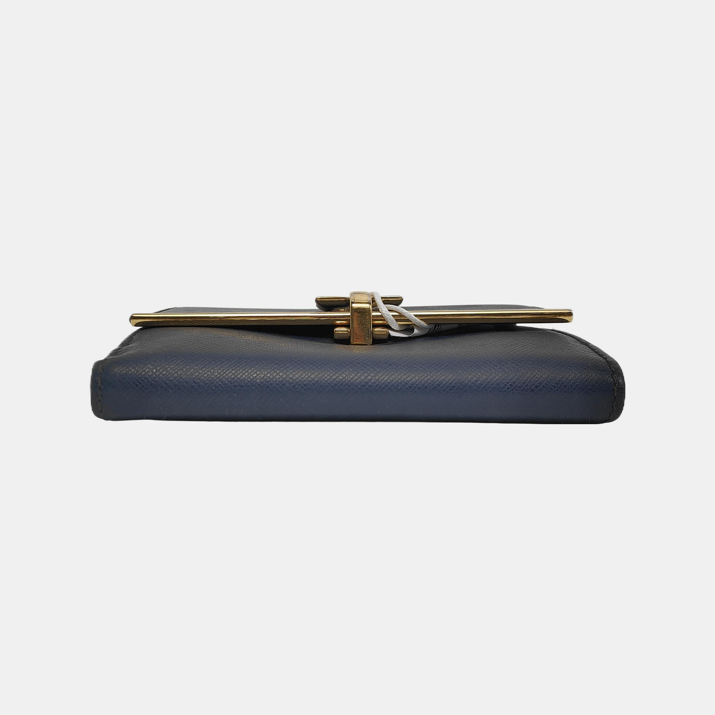 FERRAGAMO Gancio Blue Cowhide Embossed Wallet Golden hardware-(SKU)-942092441