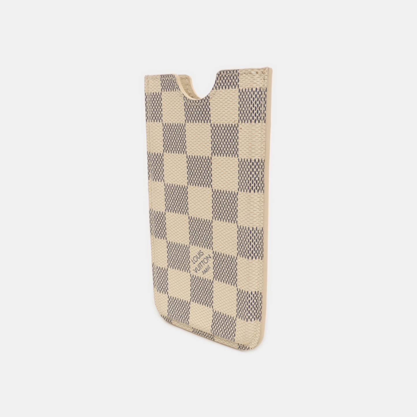 LOUIS VUITTON White Coated Canvas Checkered Handbag-(SKU)-939346137