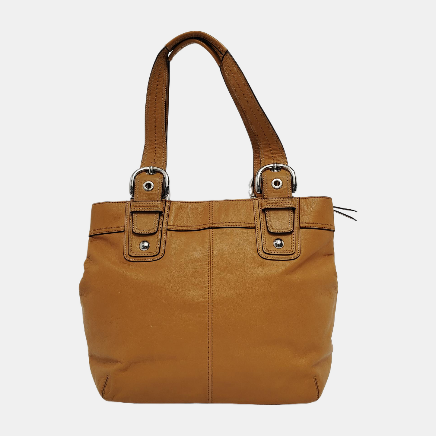 COACH SOHO Mustard Yellow Leather Shoulder Bag Handbag Silver Hardware shoulder straps-(SKU)-943933533