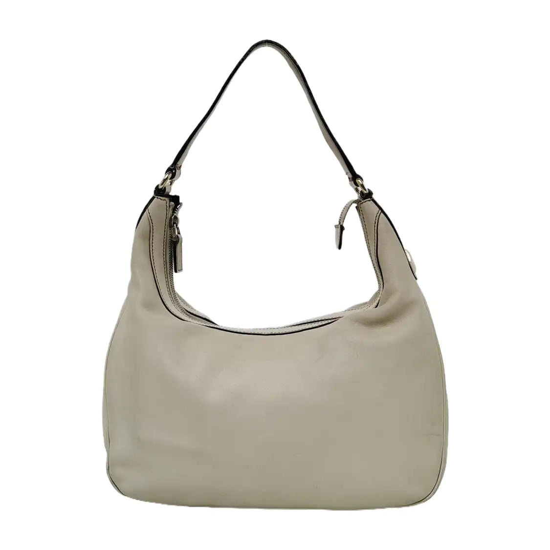 GUCCI White Cowhide Single Shoulder Bag Tote Golden hardware-(SKU)-944843713