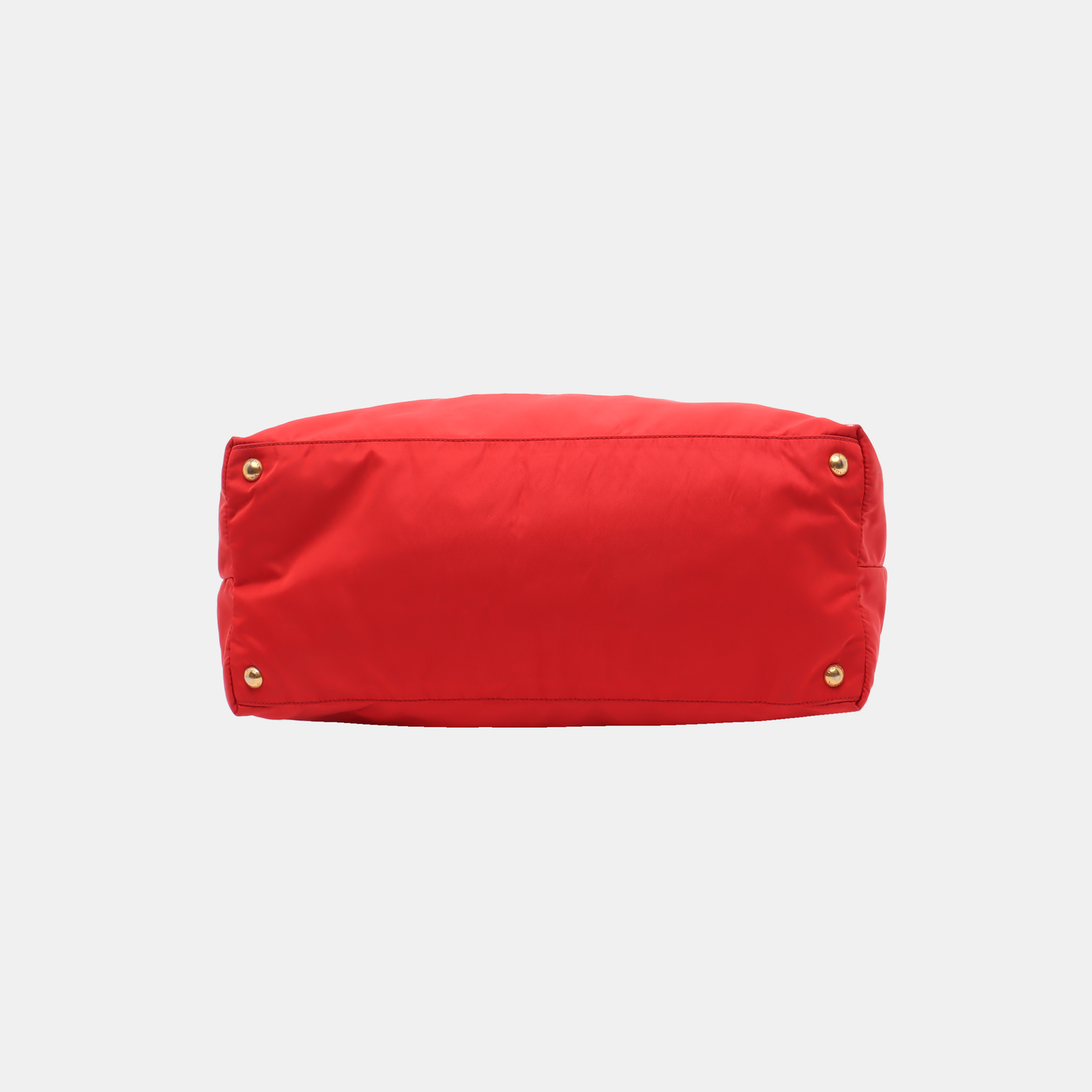 PRADA Tote bag Red Nylon Logo Single Shoulder Bag Crossbody Bag Handbag Golden hardware-(SKU)-13628648