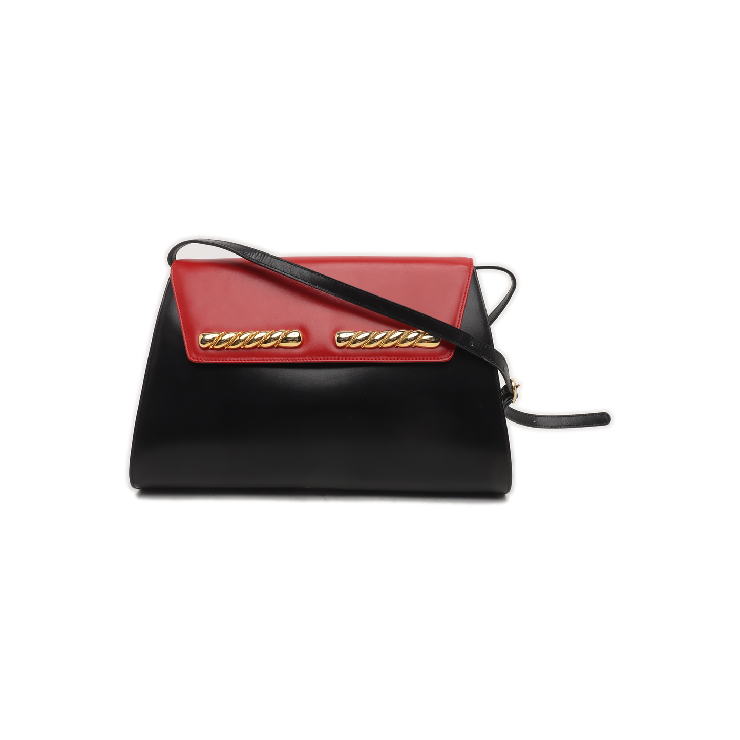LANVIN Black Cowhide Single Shoulder Bag Crossbody Bag Golden hardware Removable shoulder strap-(SKU)-935604204