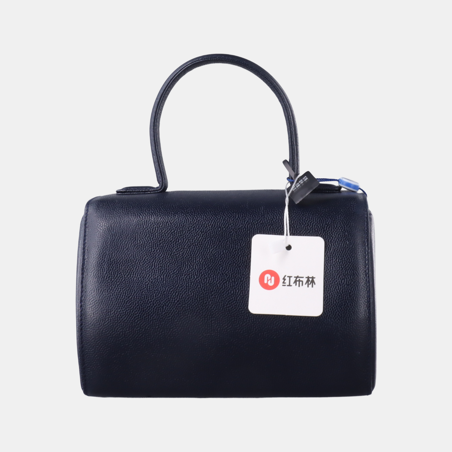 GIVENCHY Box Bag Dark Blue Leather Handbag Golden hardware-(SKU)-12936478