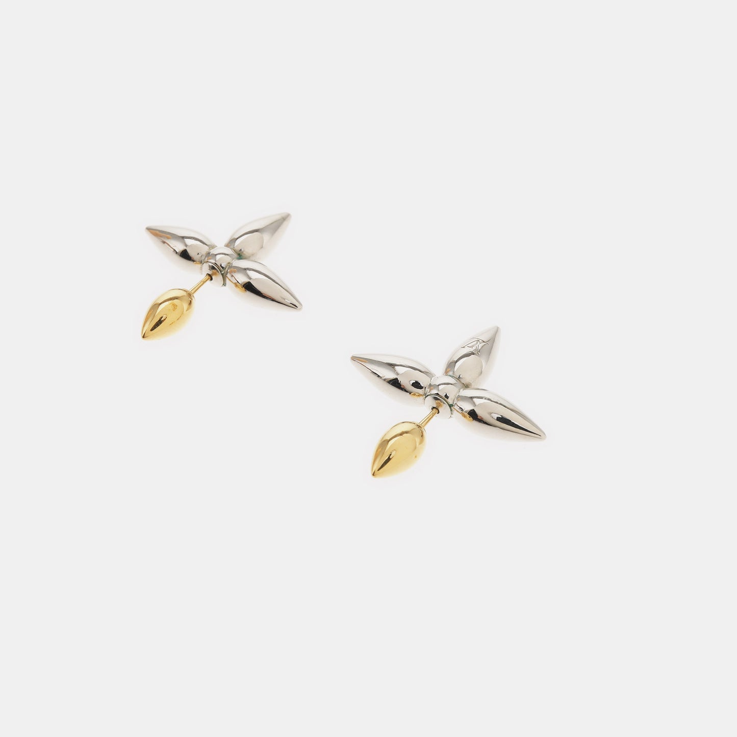 LOUIS VUITTON LOUISETTE Silver Alloy Stud Earrings-(SKU)-944140395