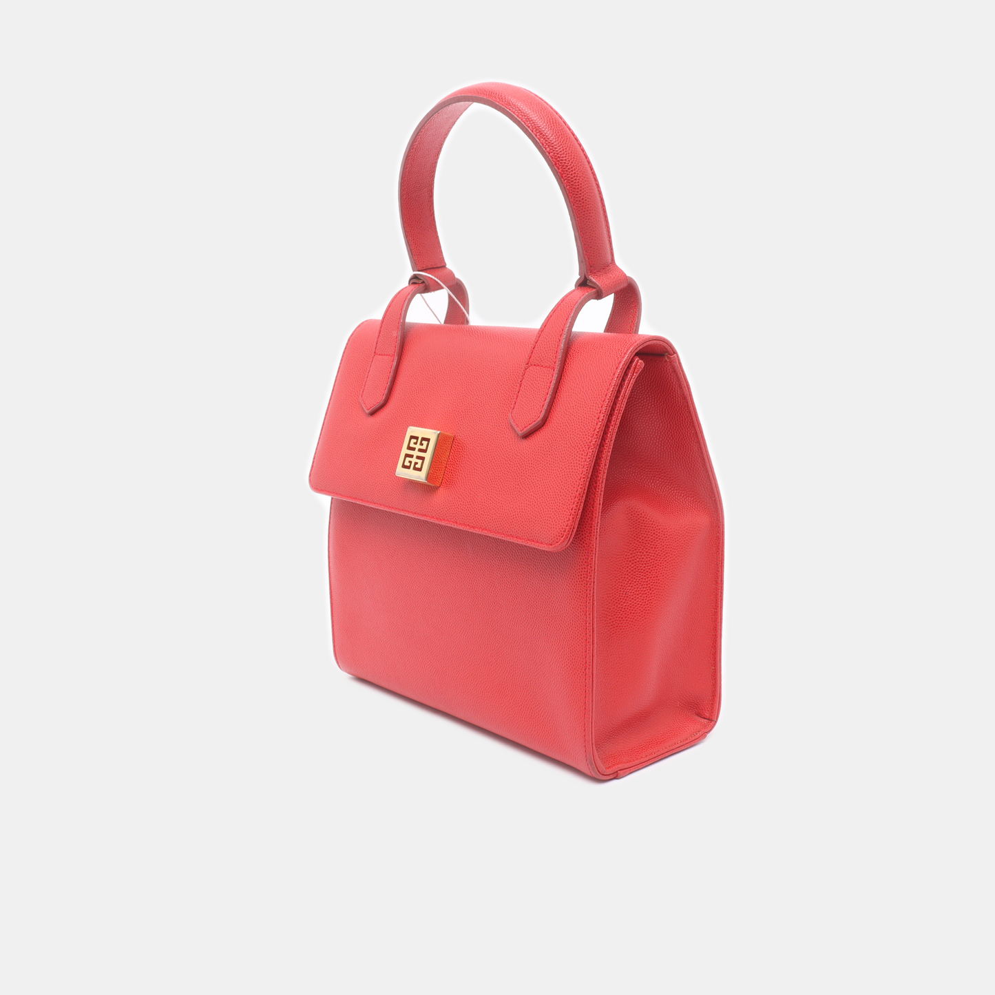 GIVENCHY Red Cowhide Tote Bag Golden hardware-(SKU)-11907280