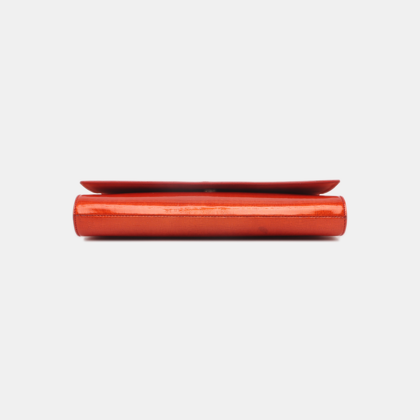 YSL BELLE JOUR Orange Leather Embossed Clutch Silver Hardware-(SKU)-13794790