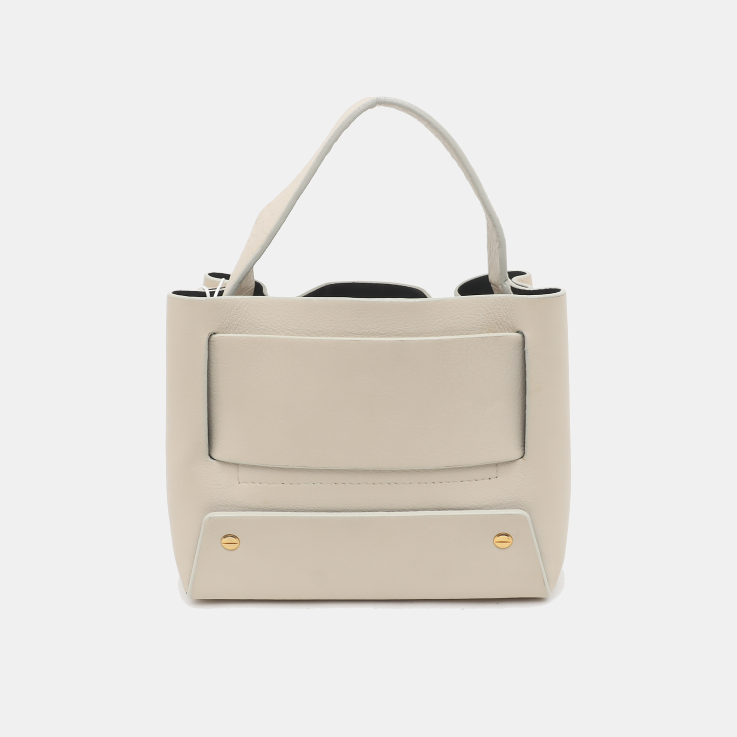 Yuzefi Beige Leather Single Shoulder Bag Golden hardware Removable shoulder strap-(SKU)-937551910