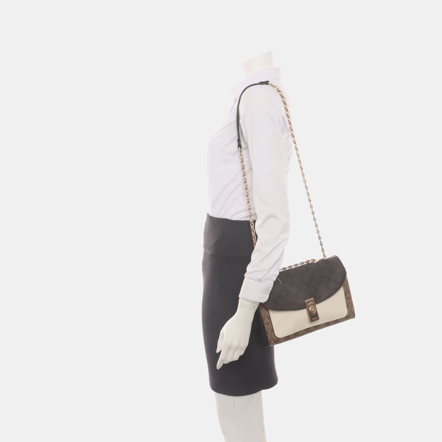 COACH Multicolor Coated Canvas La Vieille Russie Single Shoulder Bag Crossbody Bag Golden hardware-(SKU)-937763825