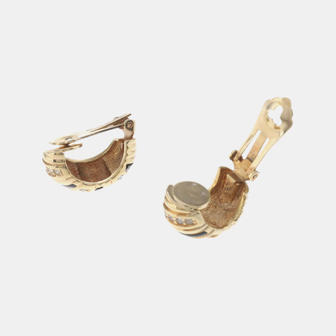 DIOR Twist Round金色合金,人造水晶,其他镶嵌Ear clamp-(SKU)-942095174