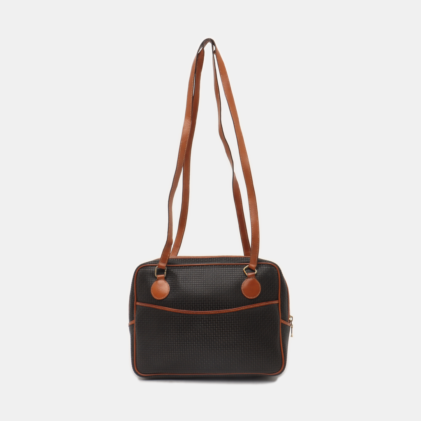 BALLY Black Cowhide Embossed Single Shoulder Bag Golden hardware-(SKU)-935601519