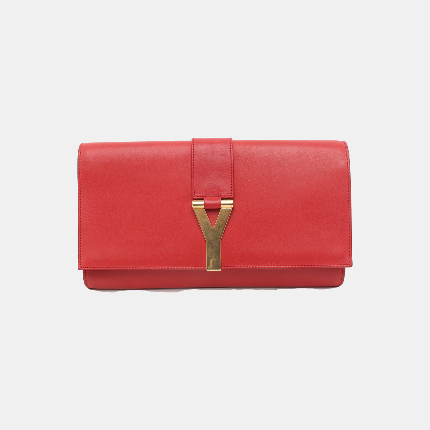 YSL CHYC Y LIGNE Red Cowhide Handbag Golden hardware-(SKU)-935154506