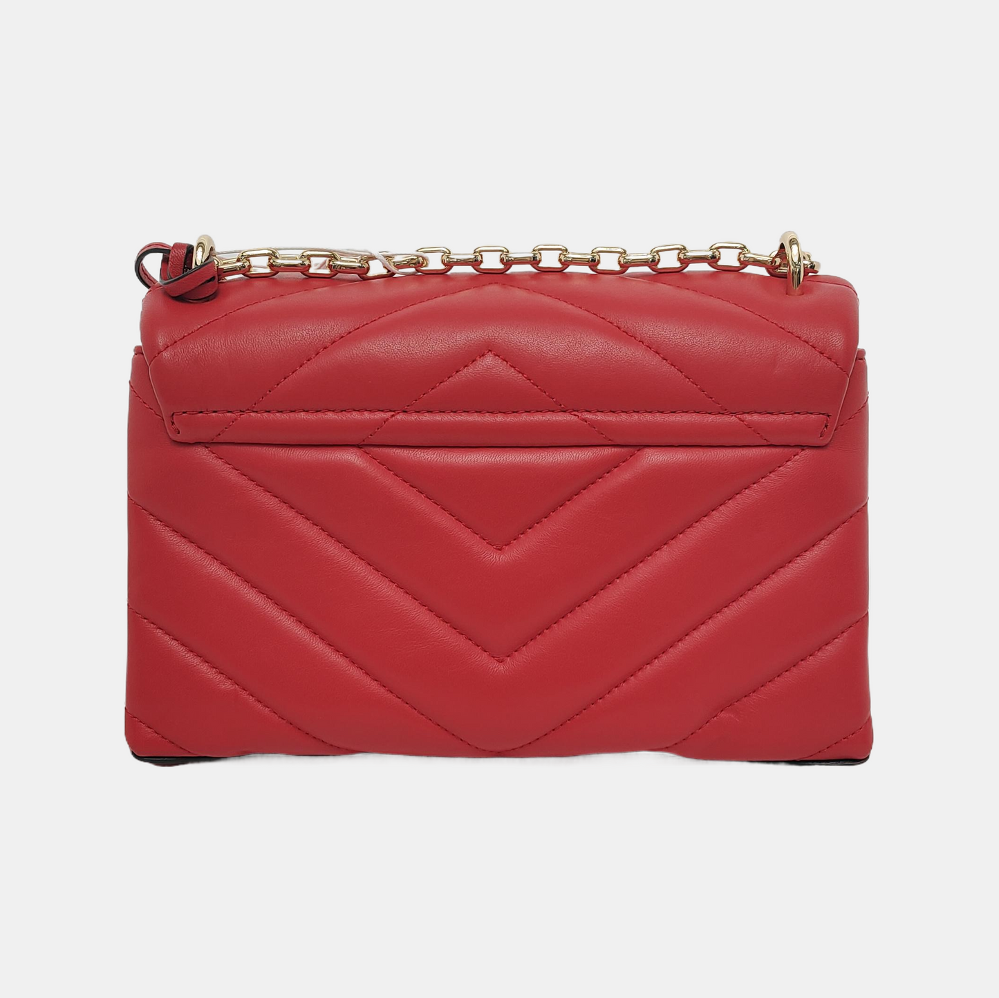 MICHAEL KORS Cece Medium size Red Cowhide Quilted Crossbody Bag Single Shoulder Bag Golden hardware Removable shoulder strap-(SKU)-944079945