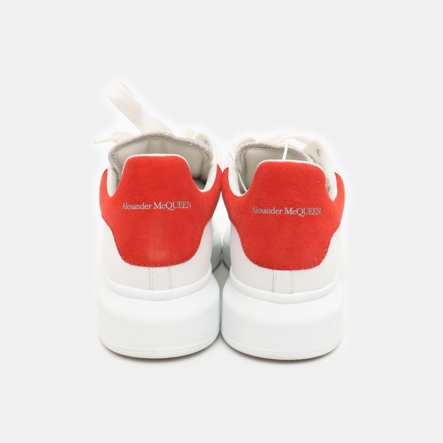 Alexander McQUEEN 33.5code White Leather Women's Kids Sports Casual Shoes-(SKU)-932901128