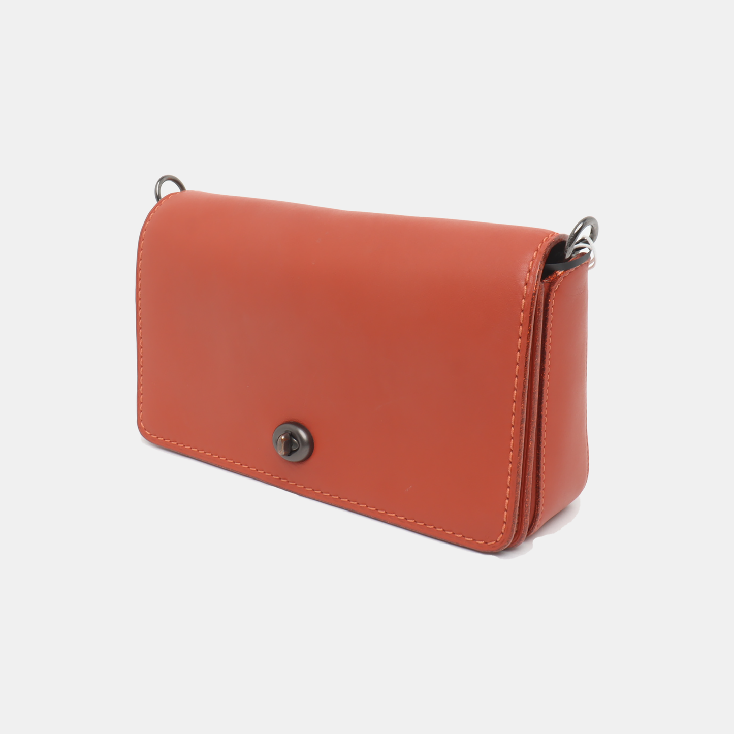 COACH DINKY Red Cowhide Crossbody Single Shoulder Bag Black hardware Removable shoulder strap-(SKU)-938306278