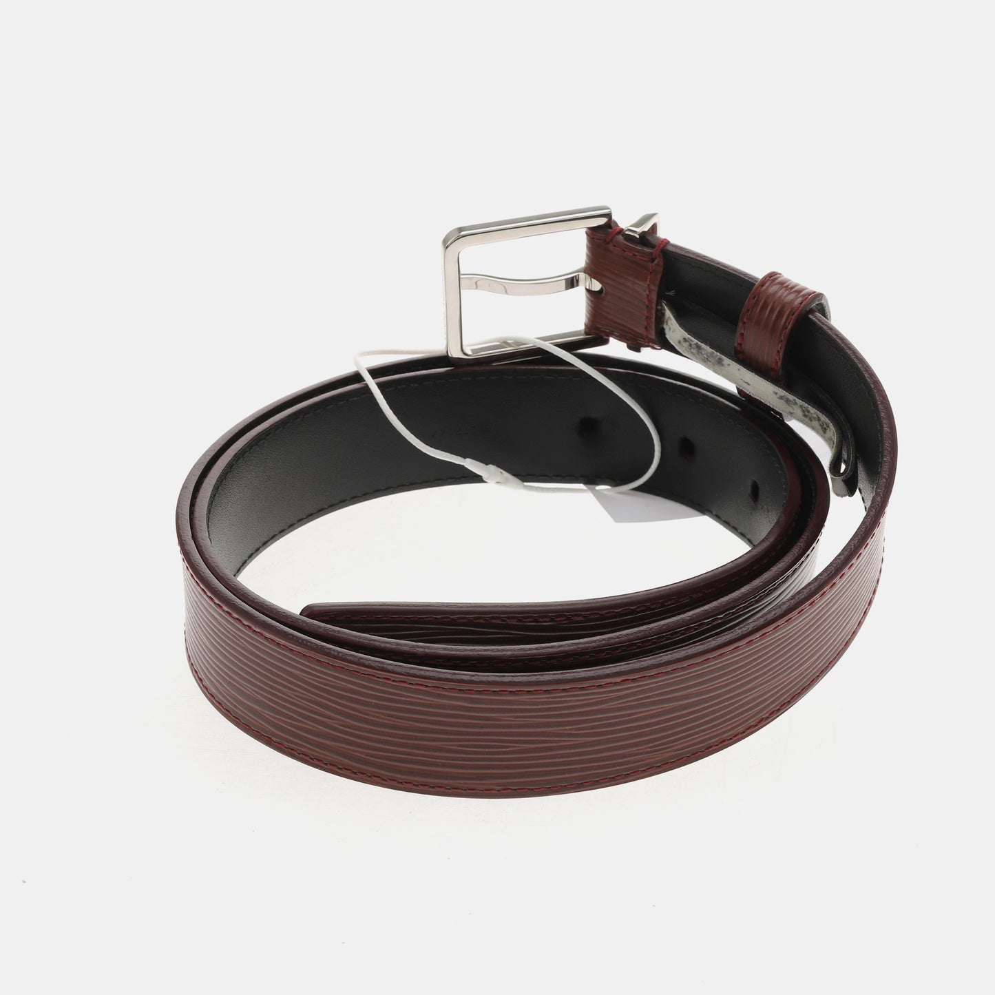 LOUIS VUITTON Red Coated Canvas Buckle Men's Belt Long108cm Width3cm-(SKU)-933530970