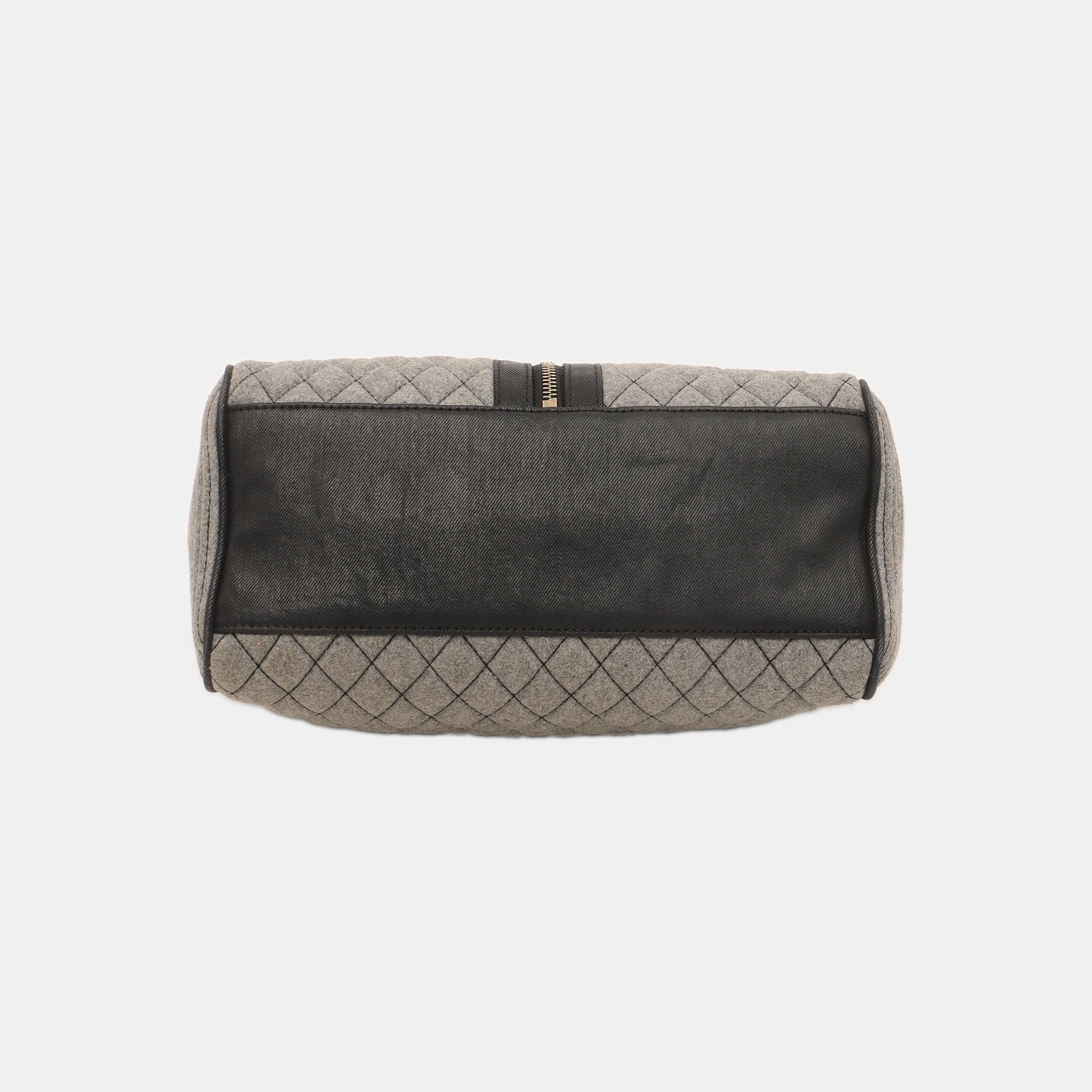 DIESEL Gray Fabric Quilted Single Shoulder Bag Golden hardware Removable shoulder strap-(SKU)-938079464