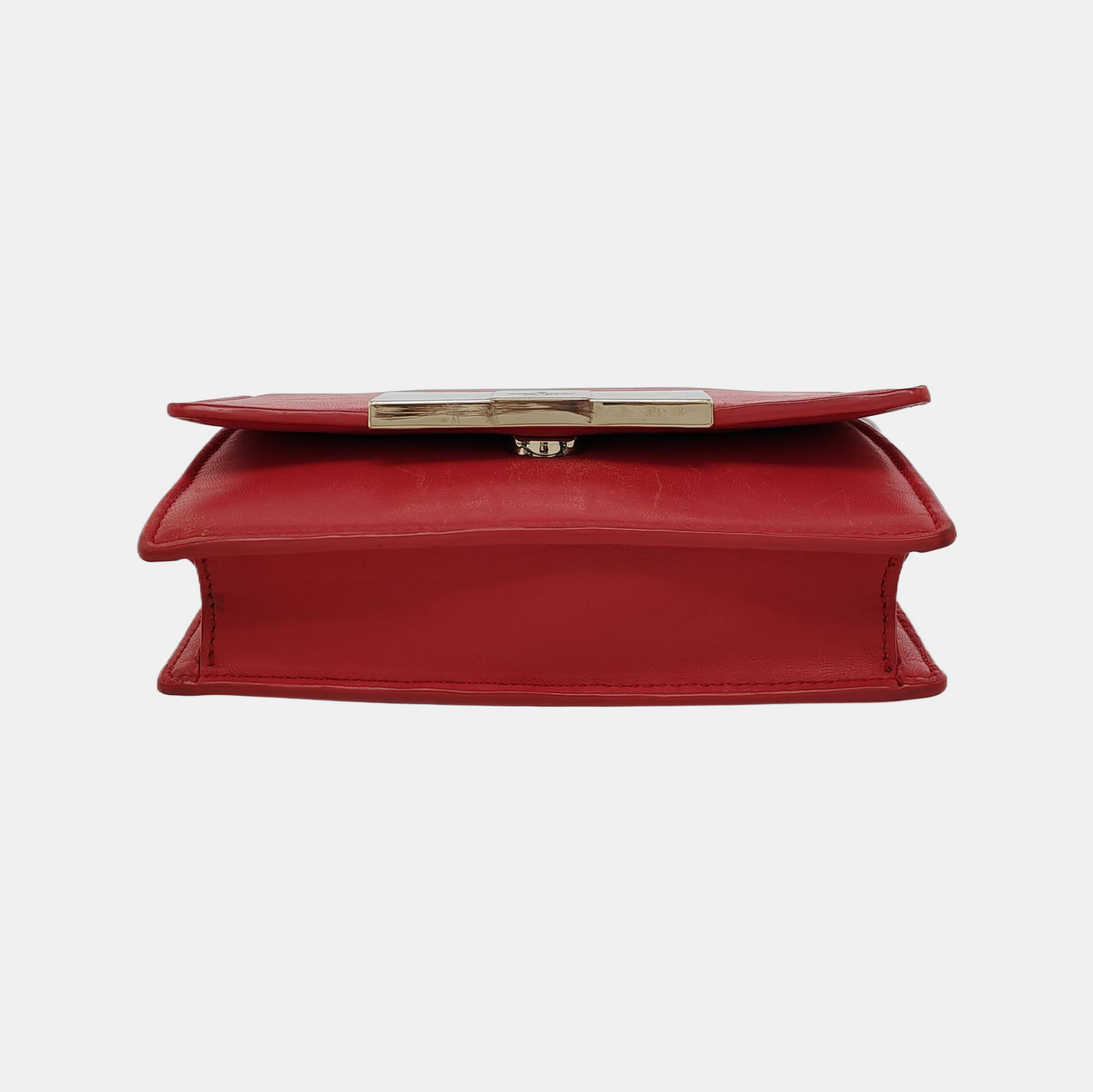 Kate Spade Red Leather Single Shoulder Bag Crossbody Bag Golden hardware Removable shoulder strap-(SKU)-941435596