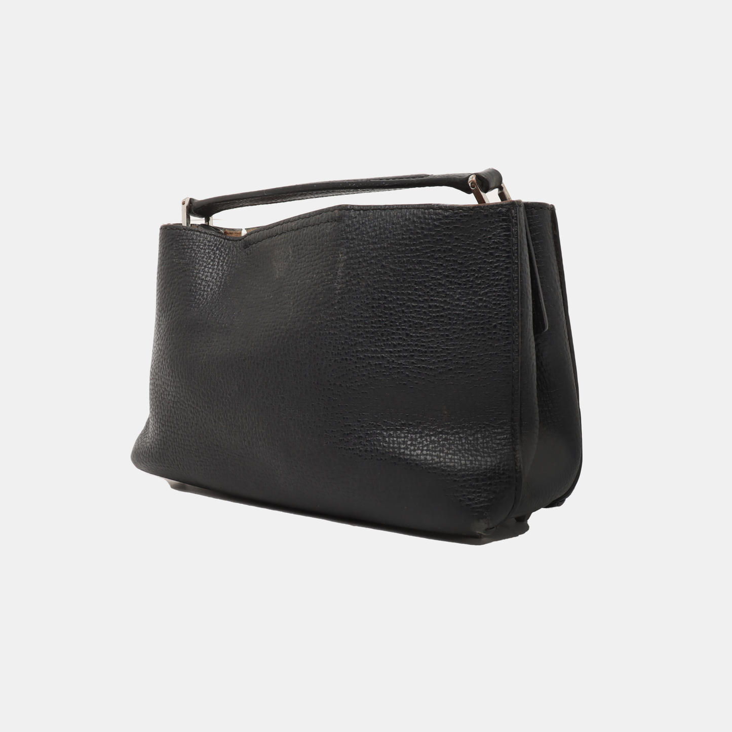 MCM Tote bag Black Leather Crossbody Bag Silver Hardware Removable shoulder strap-(SKU)-938526740