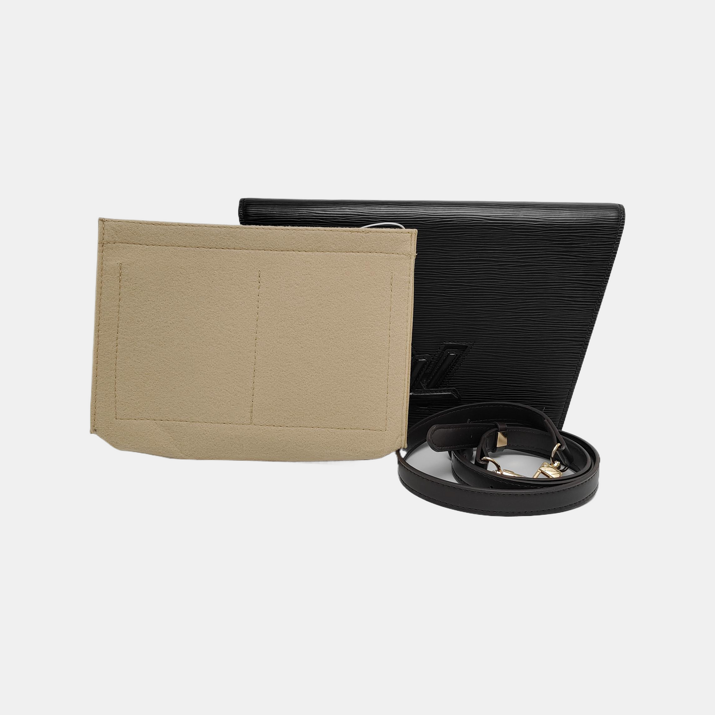 LOUIS VUITTON TRAPÈZE Large size BlackEPI牛皮水波纹手拿包 Vintage model-(SKU)-944705584