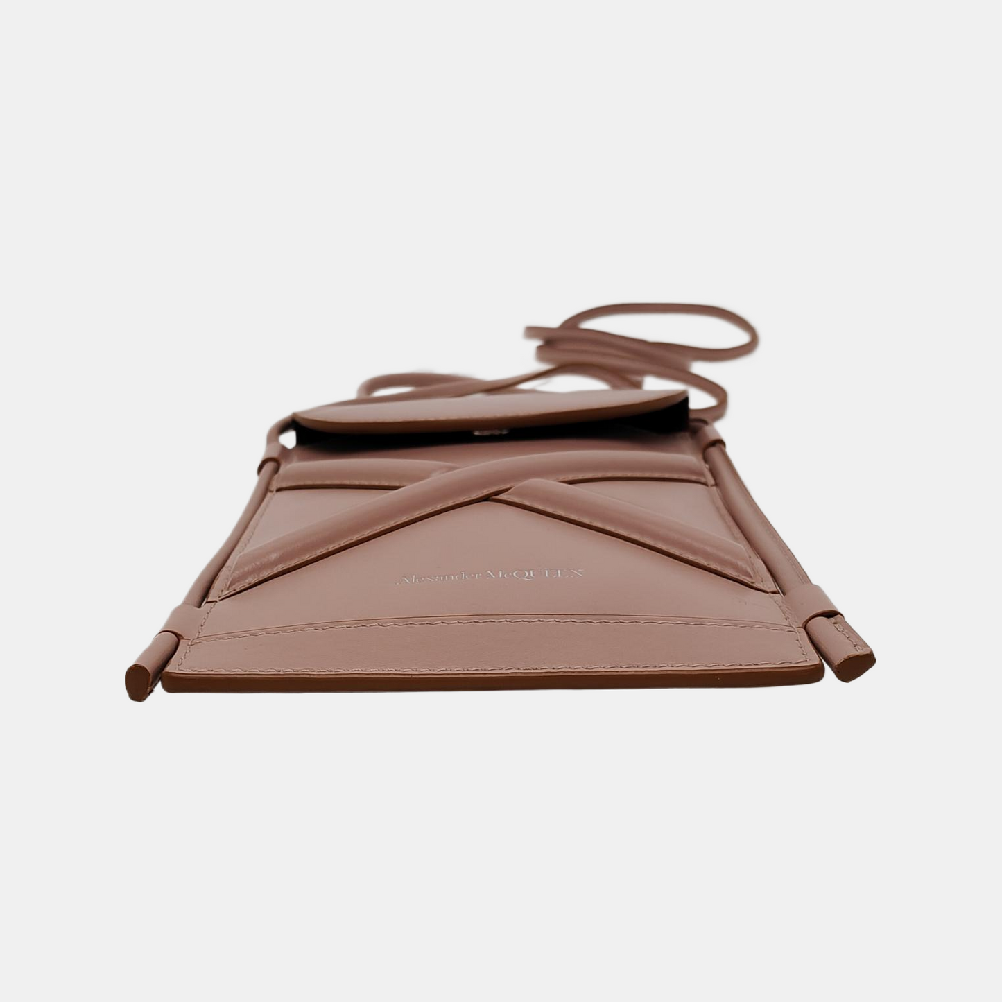 Alexander McQUEEN Curve Micro mini Pink Cowhide Quilted Crossbody Single Shoulder Bag Silver Hardware-(SKU)-941495170