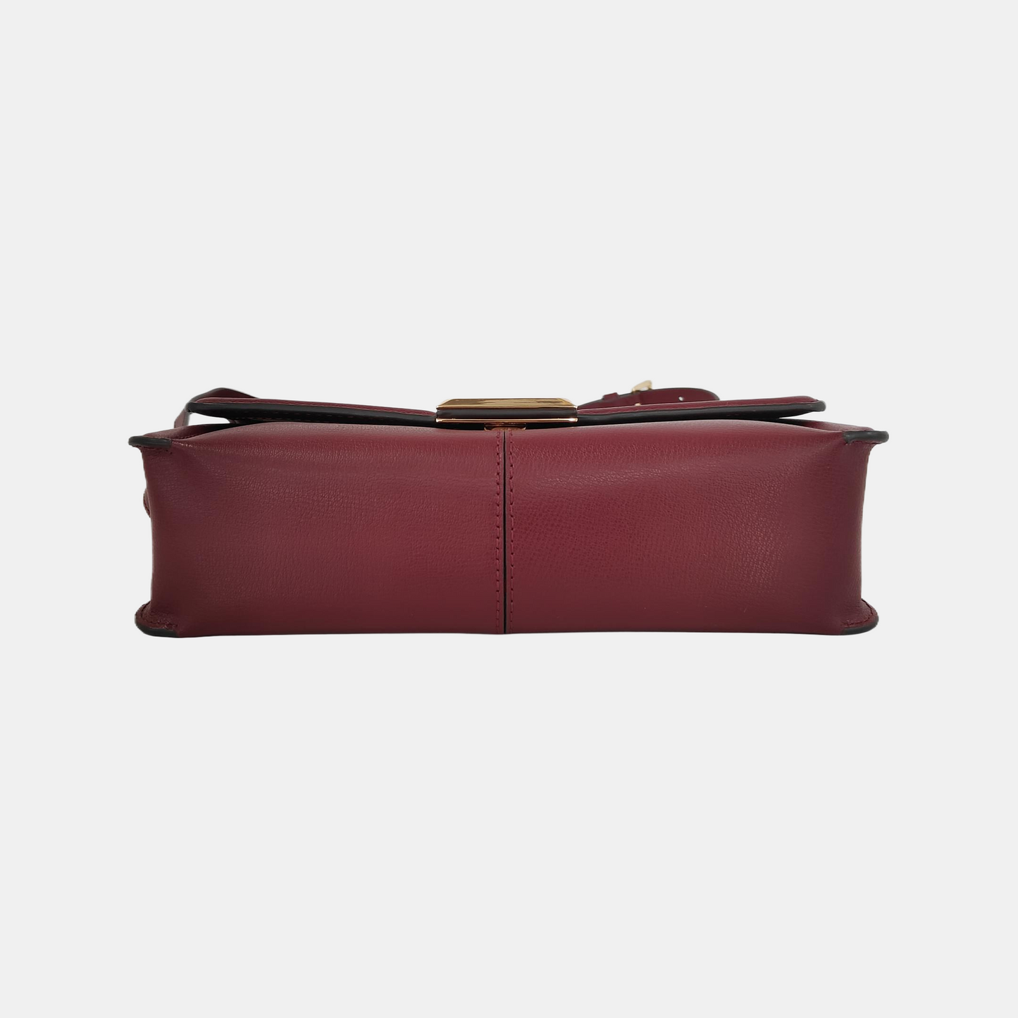 MICHAEL KORS Burgundy Leather Single Shoulder Bag Crossbody Golden hardware Removable shoulder strap-(SKU)-943388056