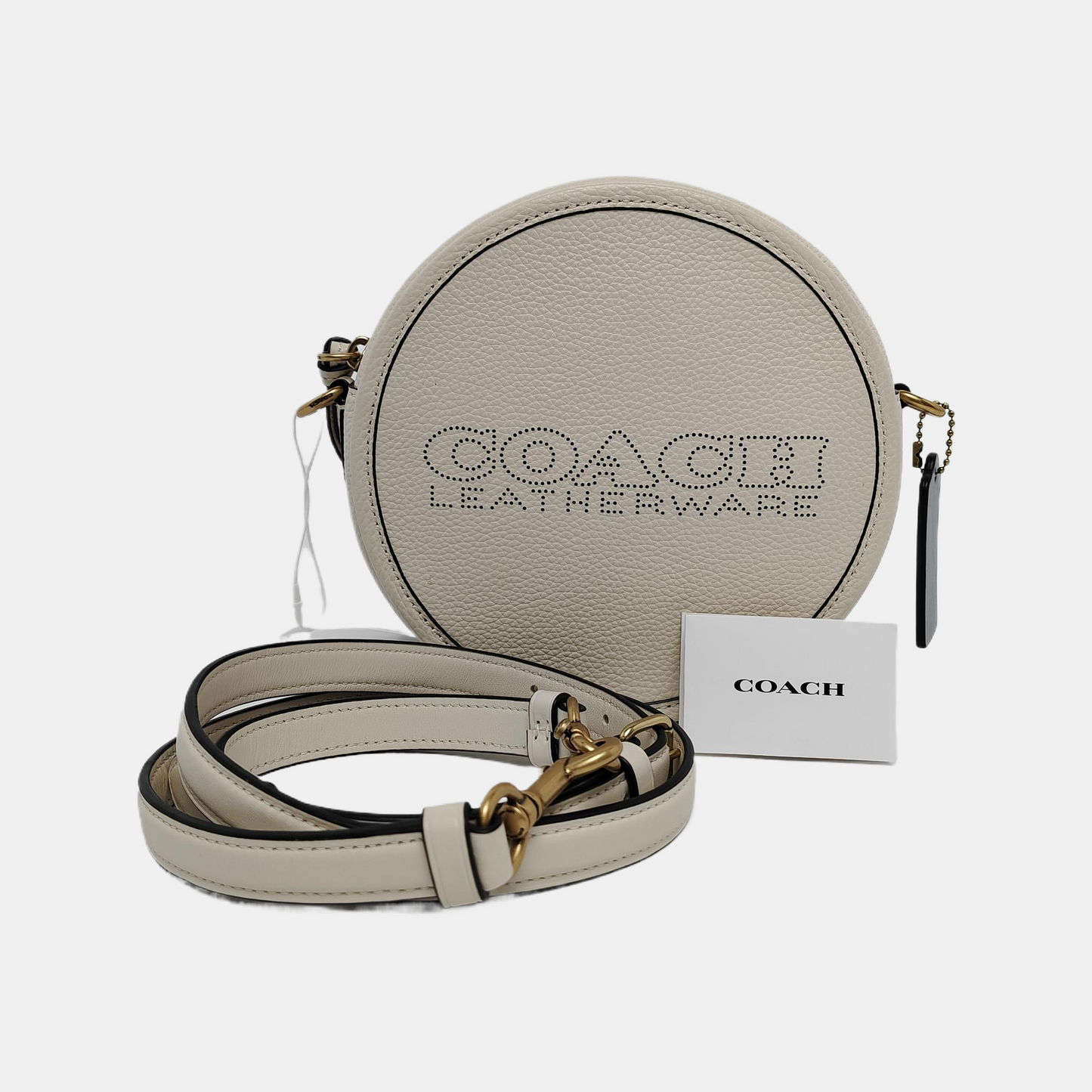COACH White Leather Single Shoulder Bag Removable shoulder strap-(SKU)-940161212