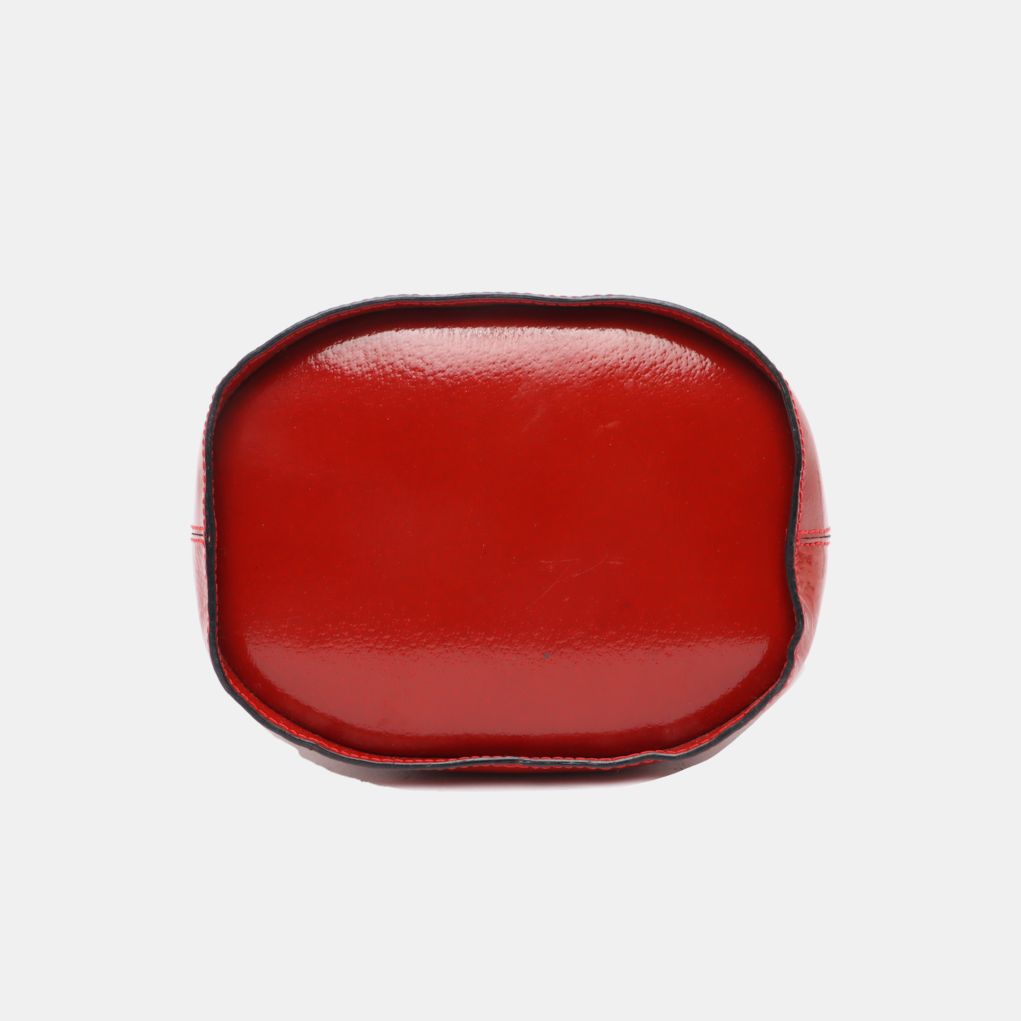 CELINE Bucket bag Red Cowhide Embossed Single Shoulder Bag Golden hardware Vintage model-(SKU)-12936054