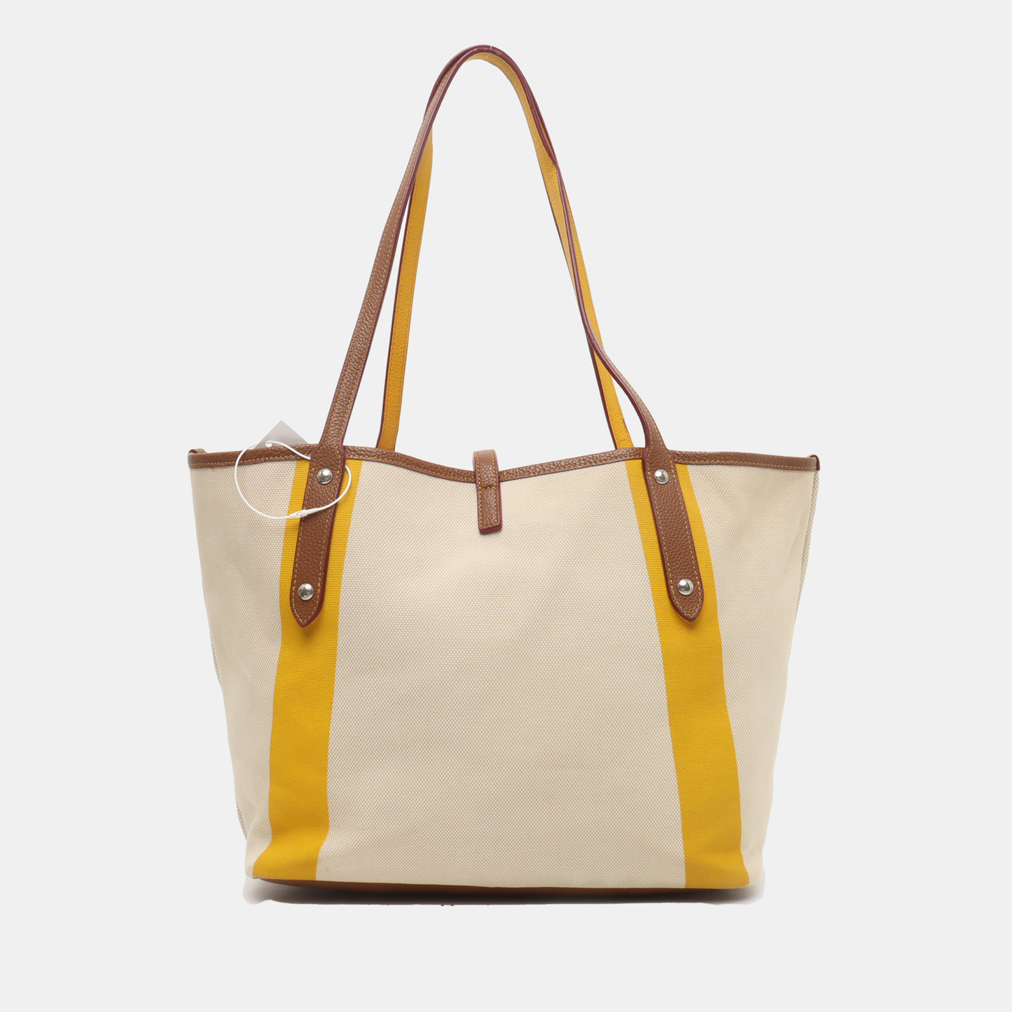 COACH Beige Canvas Single Shoulder Bag Handbag Silver Hardware-(SKU)-939589113