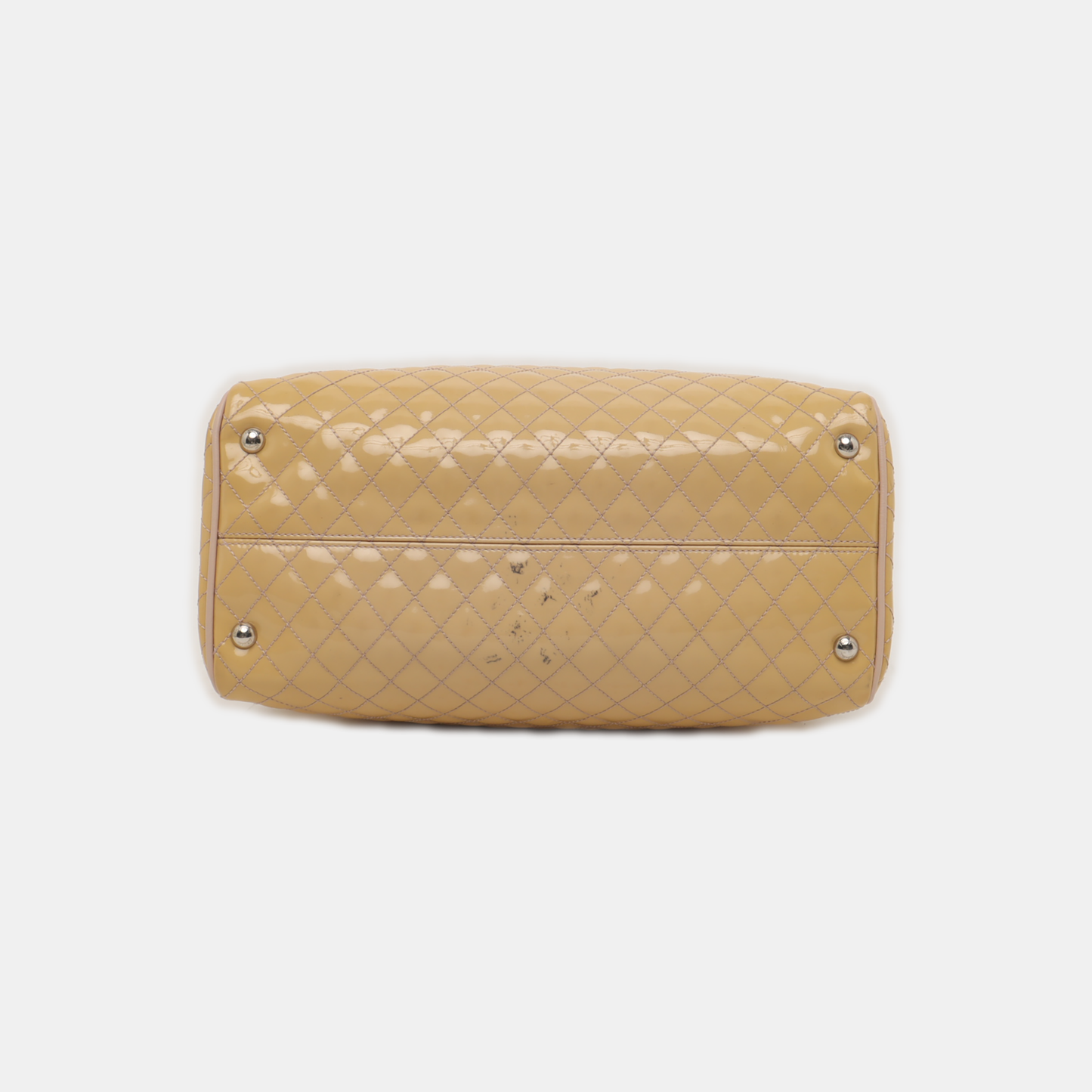 FERRAGAMO Tote bag Yellow Cowhide Quilted Handbag Silver Hardware-(SKU)-937625513