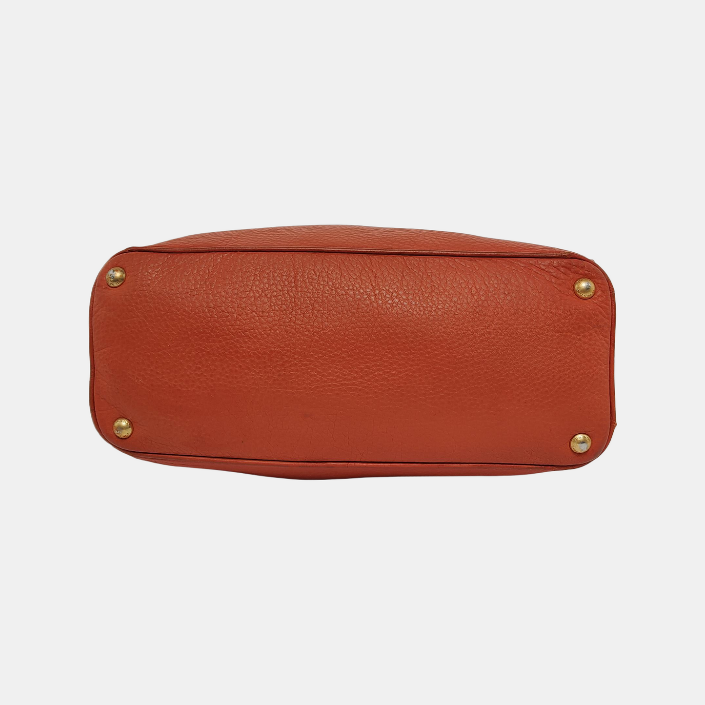 PRADA Tote bag Orange Cowhide Handbag Golden hardware-(SKU)-943907570