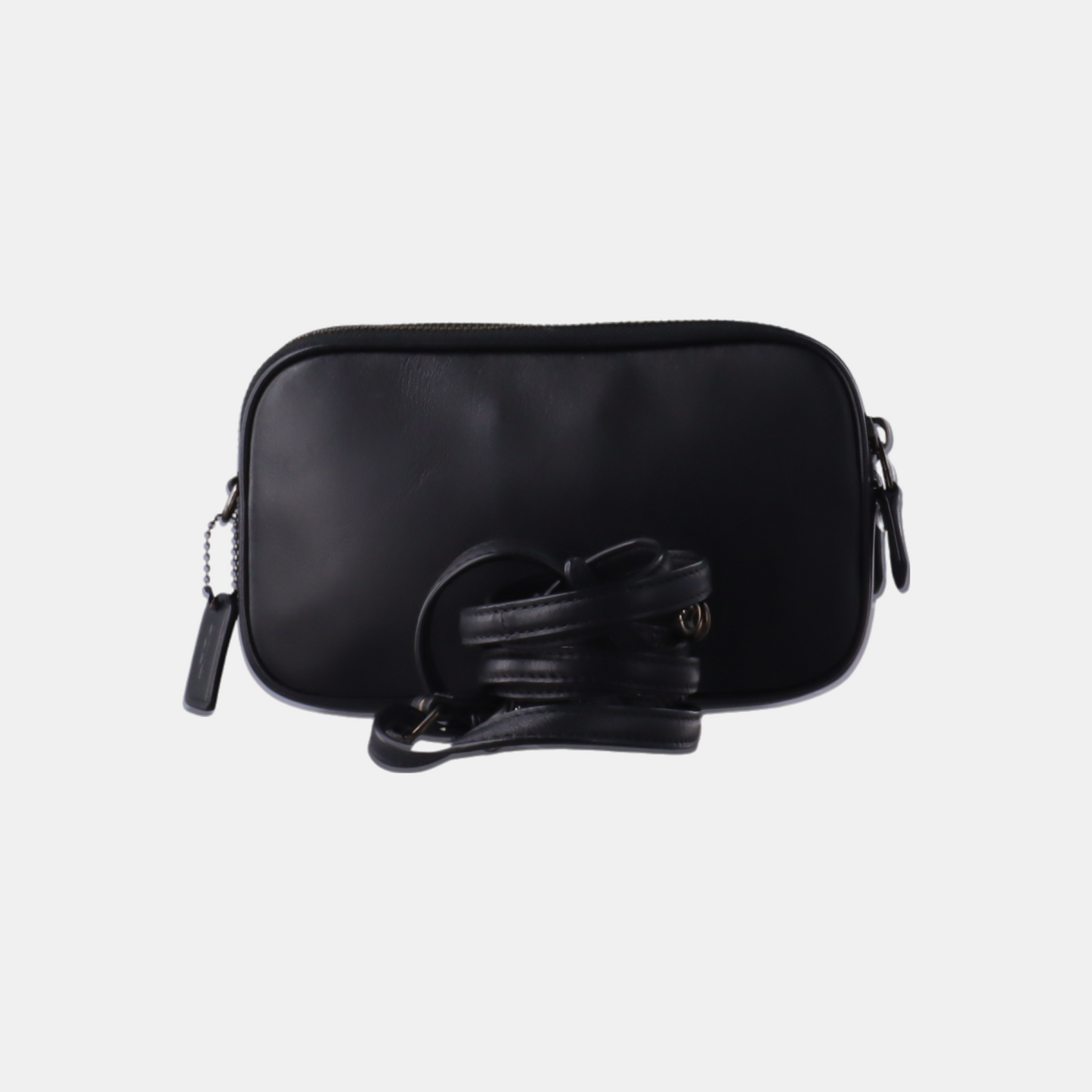 COACH SADIE Black Leather Stud Embossed Crossbody Shoulder Bag Black hardware Removable shoulder strap-(SKU)-13028836