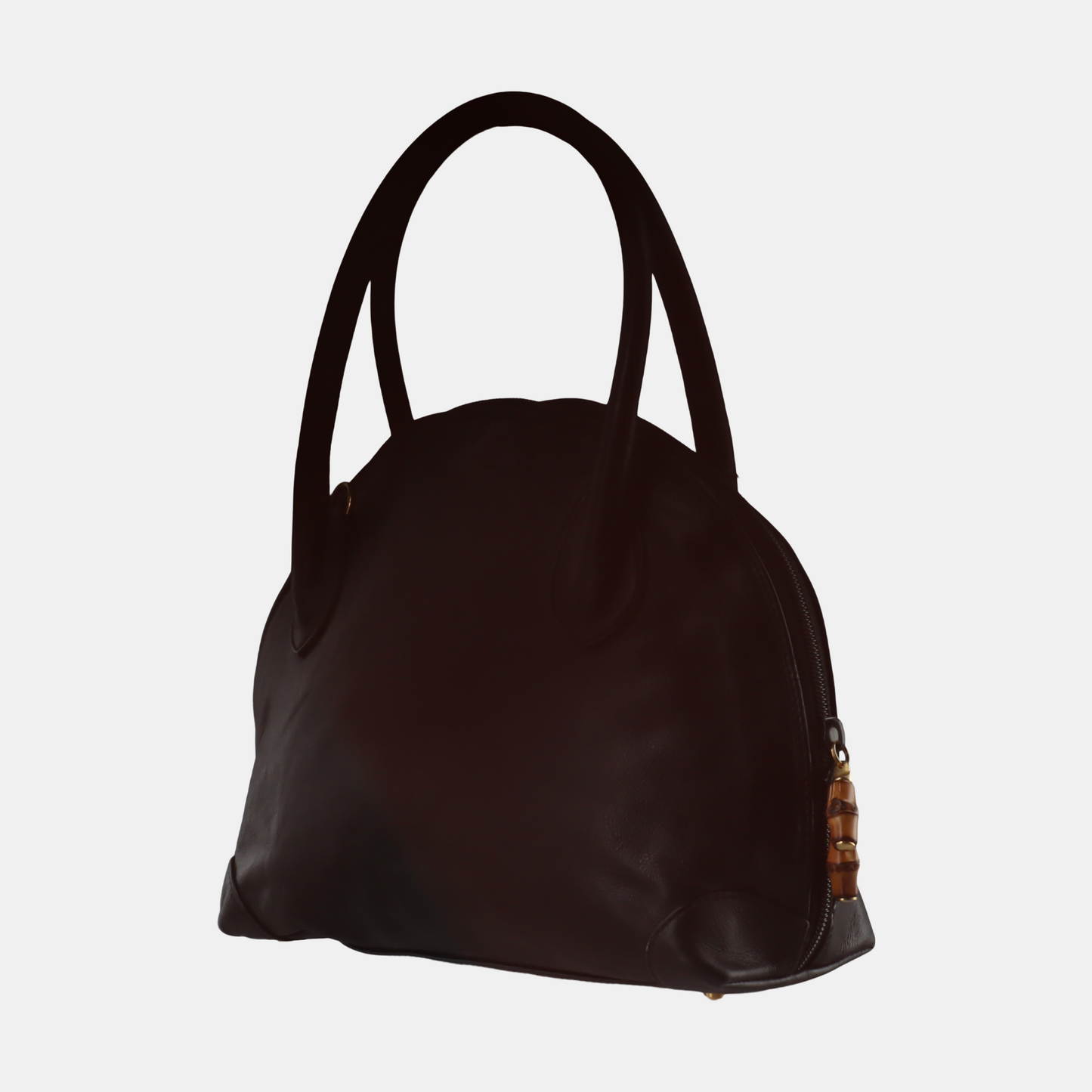 GUCCI Black Leather Tote Bag Shoulder Bag Golden hardware-(SKU)-14020252
