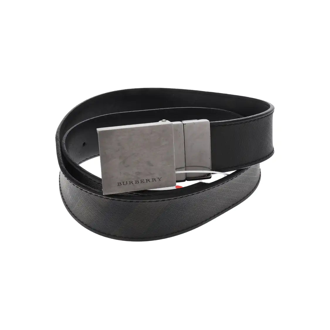 BURBERRY Multicolor Leather Buckle Men's Belt Long96cm Width3.5cm-(SKU)-940265651