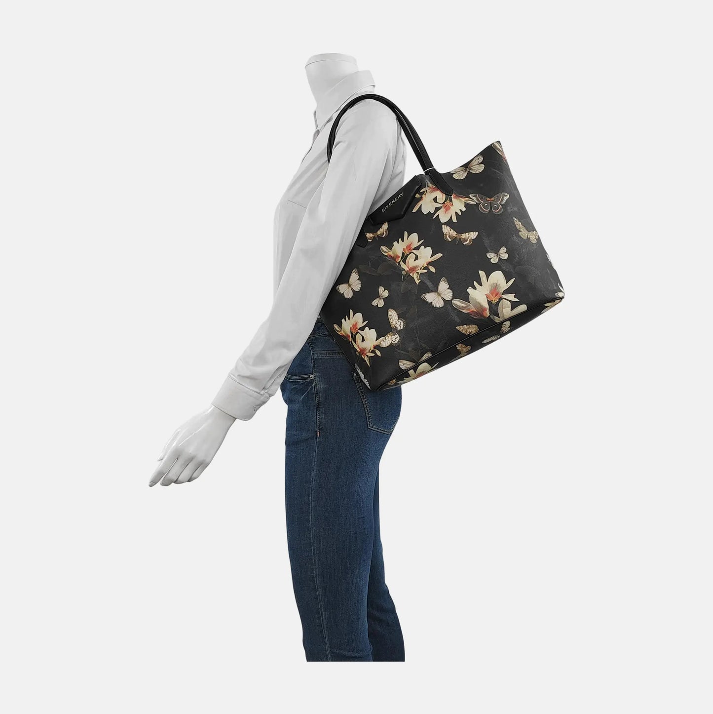VERSACE Tote bag Black Leather Printed Single Shoulder Bag Golden hardware Sub-bag-(SKU)-944705290