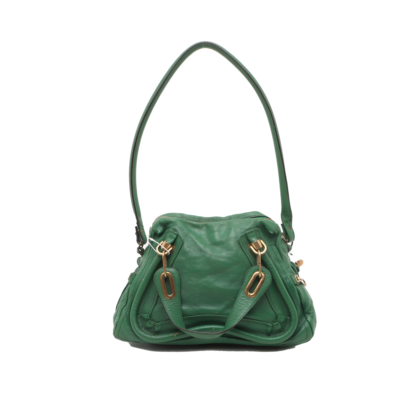 Chloé Paraty Medium size Green Leather Single Shoulder Bag Golden hardware Removable shoulder strap-(SKU)-14336695