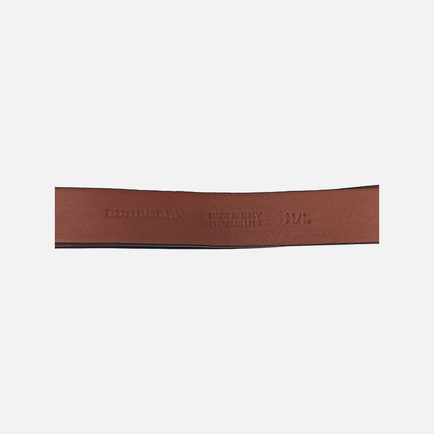 BURBERRY Black Leather Women's Belt Long110cm Width6.5cm-(SKU)-947727433