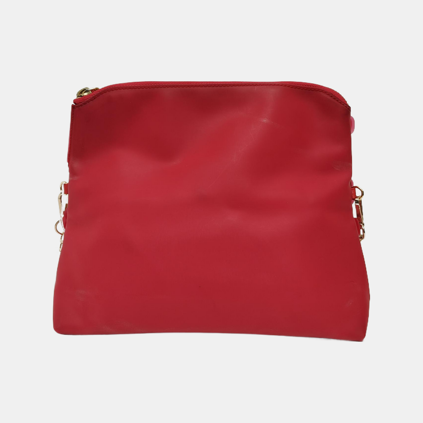BURBERRY Red Special Material Studs Patchwork Shoulder Bag Crossbody Bag Handbag Golden hardware-(SKU)-942372991